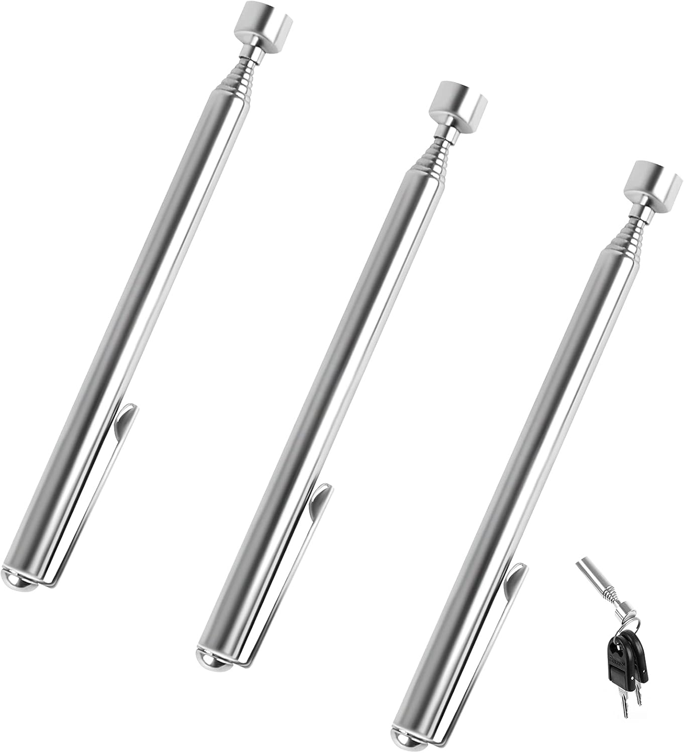 Lot De 2 Pinces Magnétiques Flexible - Longueur 50 Cm - Puissant, Antidérapant - Pour Ramasser Vis, écrous, Clés - 7