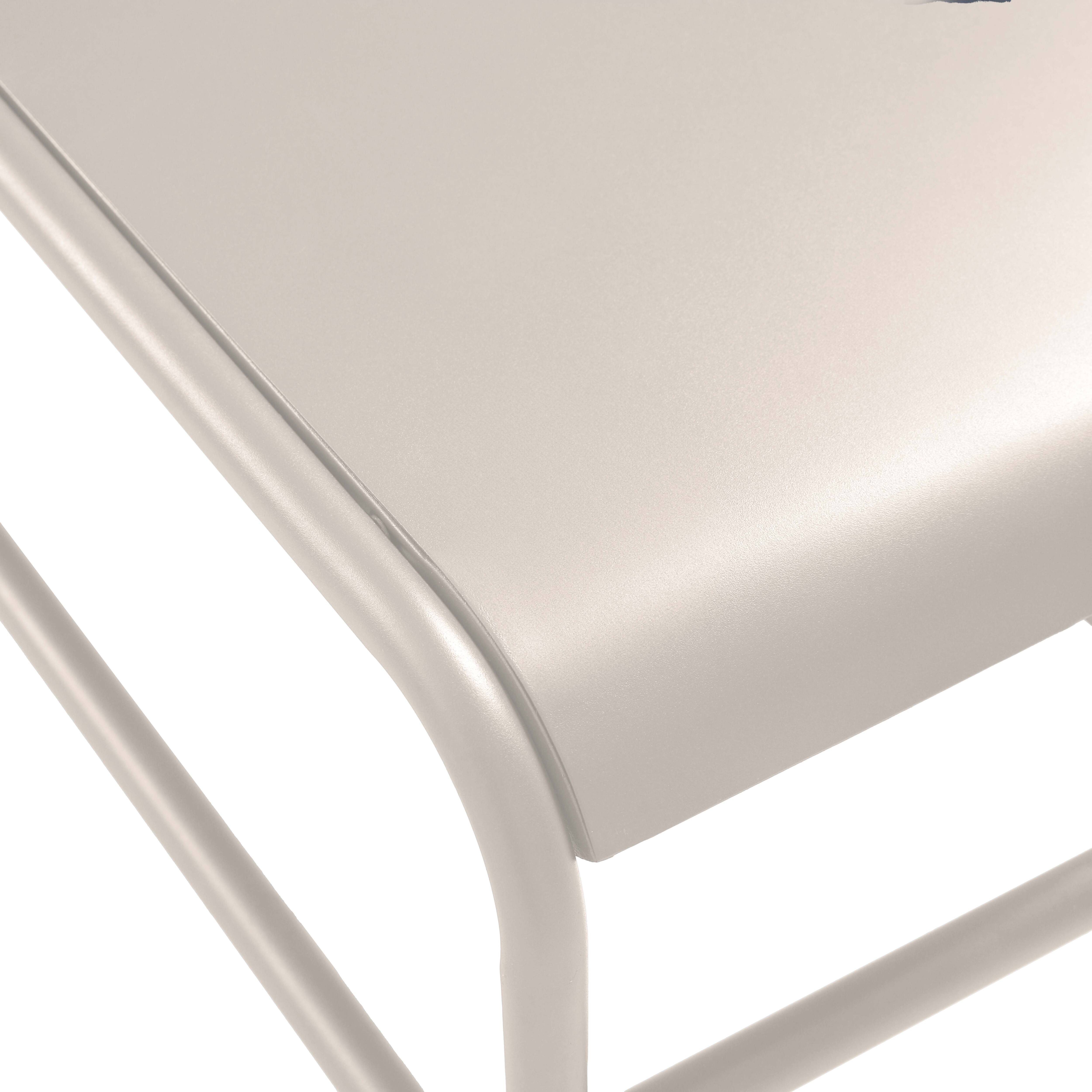 Table basse de jardin en métal 85x40x30 cm beige, Mixi - Oviala - 7