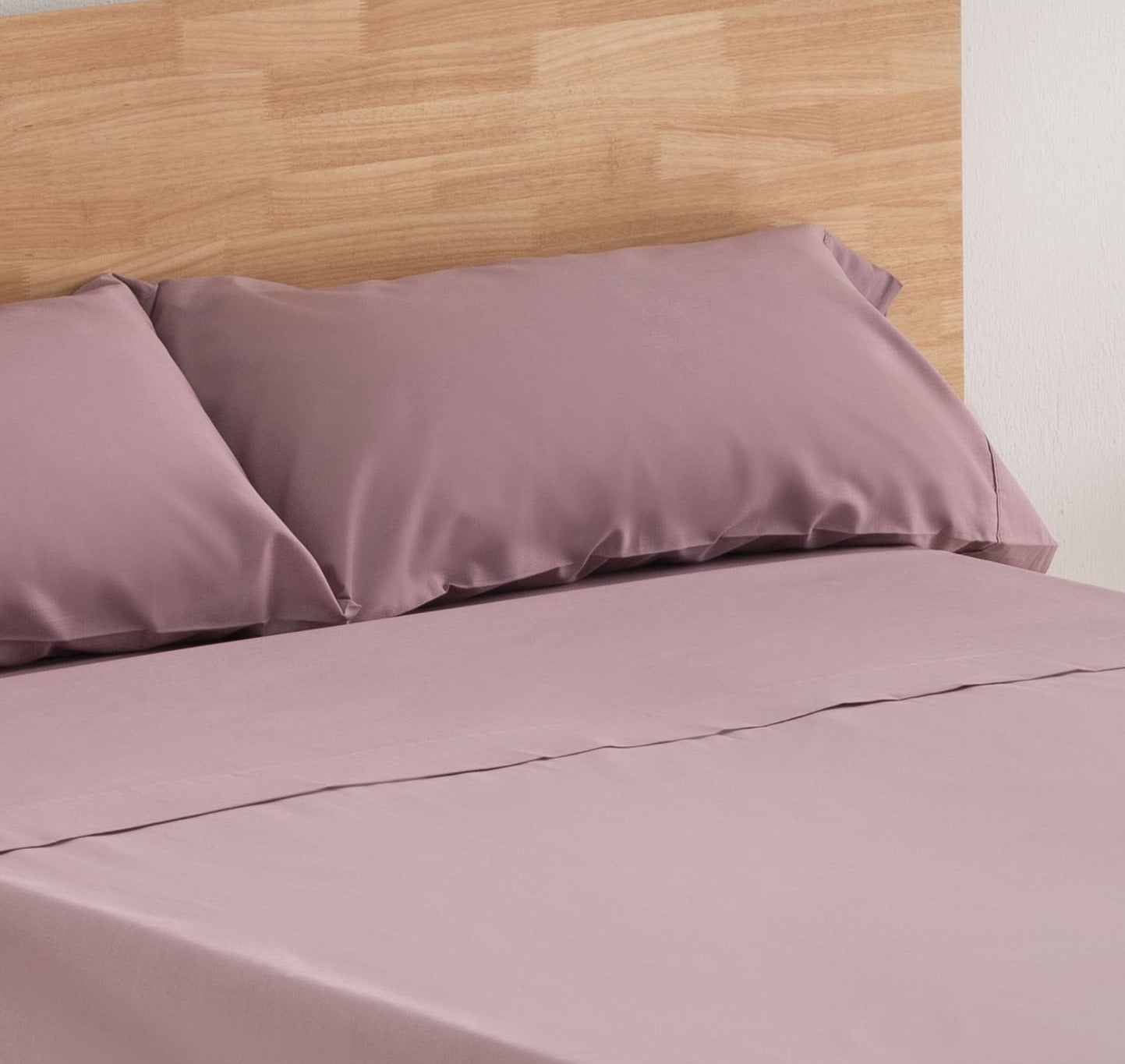 Juego de sábanas liso Designer Magenta cama de 150cm Donegal Collections - 4