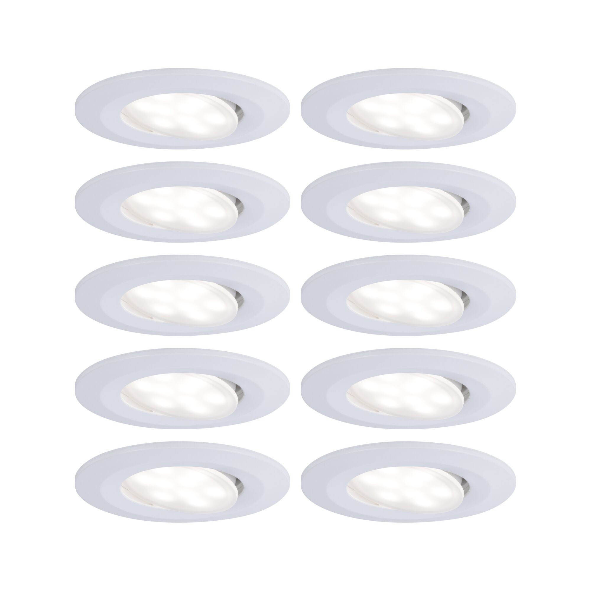 Spot encastré LED Calla Kit de base orientable IP65 rond 90mm 30° 10x5,2W 10x460lm 230V gradable 4000K Blanc dépoli - 2