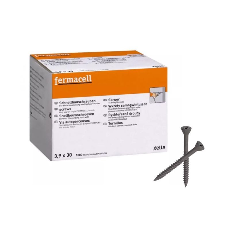 Vis autoperceuses Fermacell® pour plaques rigides (⌀3.9 mm) - Conditionnement Par 1000 - Longueur (mm) 40 - 2