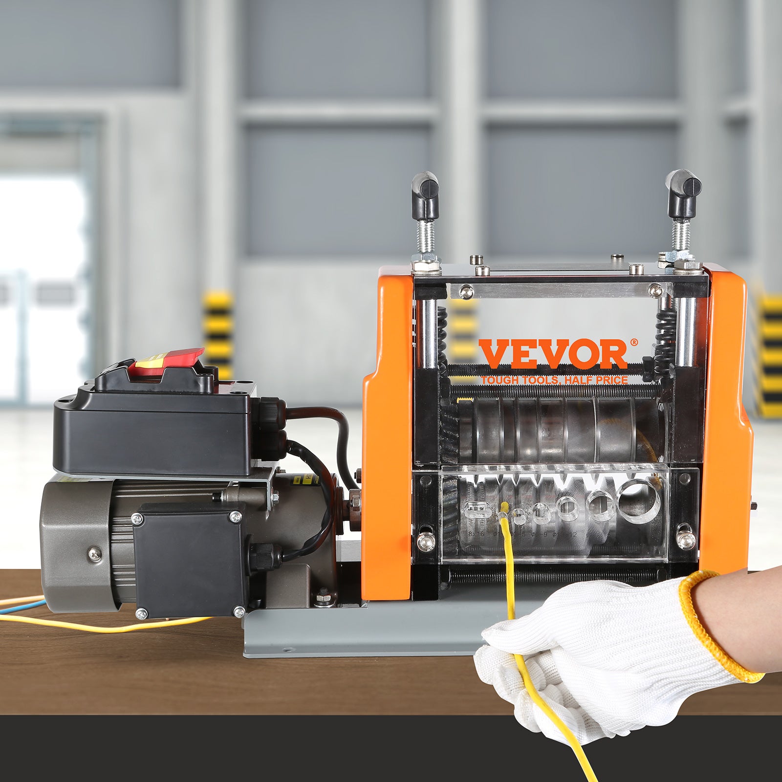 Machine à Dénuder Électrique 60W VEVOR, Dénudeur de Câble 1,5–25 mm, 6 Canaux Ronds + 1 Plat, Réglage Visible pour Recyclage Fil de Cuivre - 8