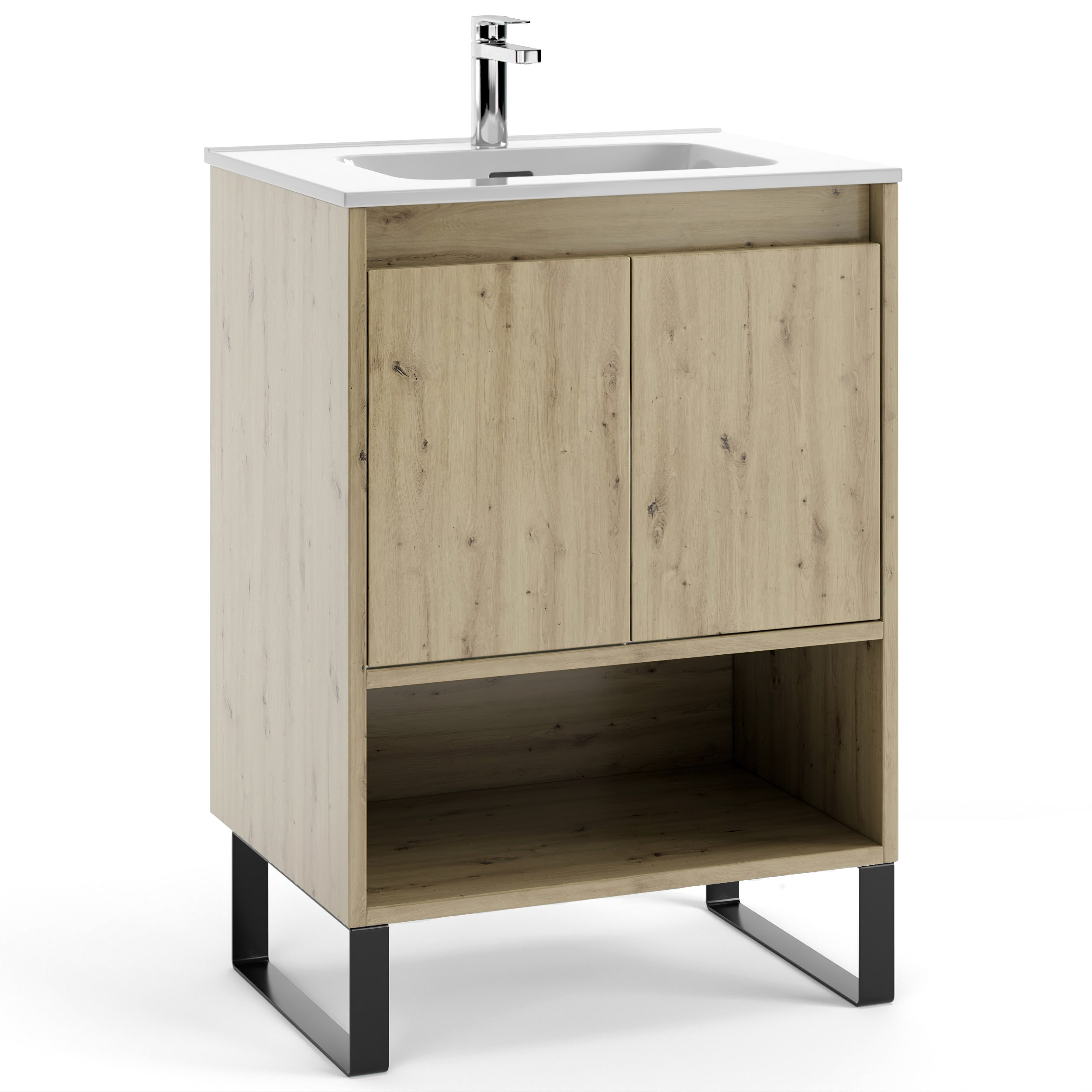 Mexen Rivel Mobile Da Bagno 80 Cm Con Lavabo Vela, 2 Cassetti Scanalato Grafite Opacobianco Opaco 91a20 08047 2 Bff66 W23m 90320807