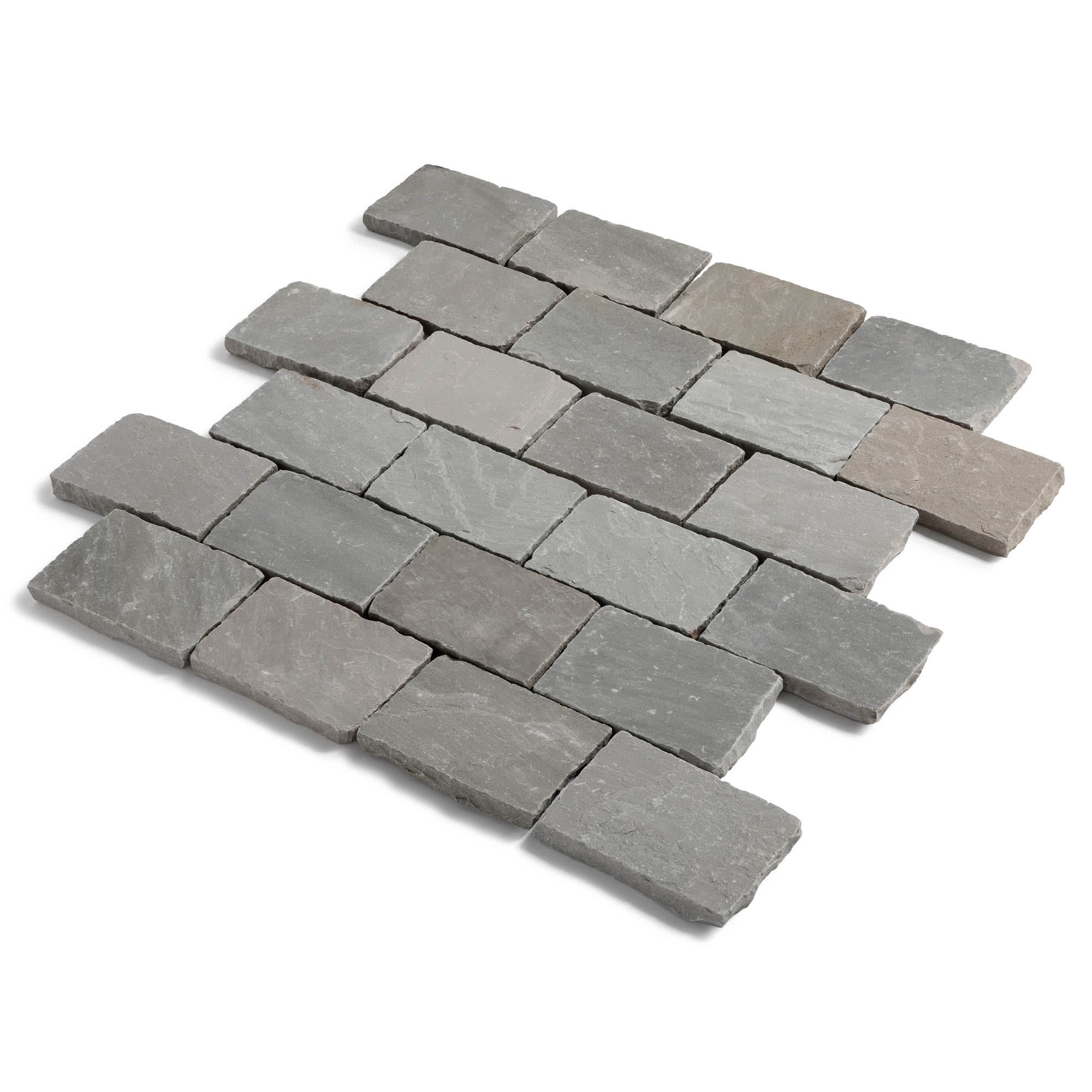Pavé Grès Kandla Gris 20x14x2-2,5 cm (vendu au m² - 30 pavés/m²) - RO'MA NATURE - 4