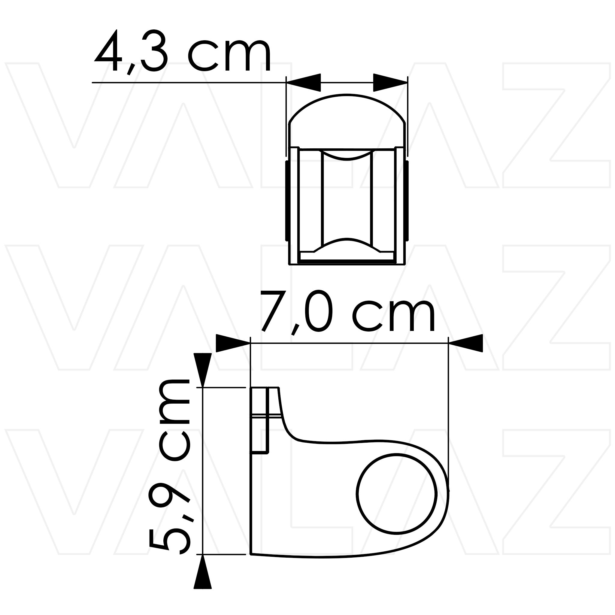 Valaz Soporte alcachofa de mano en PVC cromo inclinable - 2