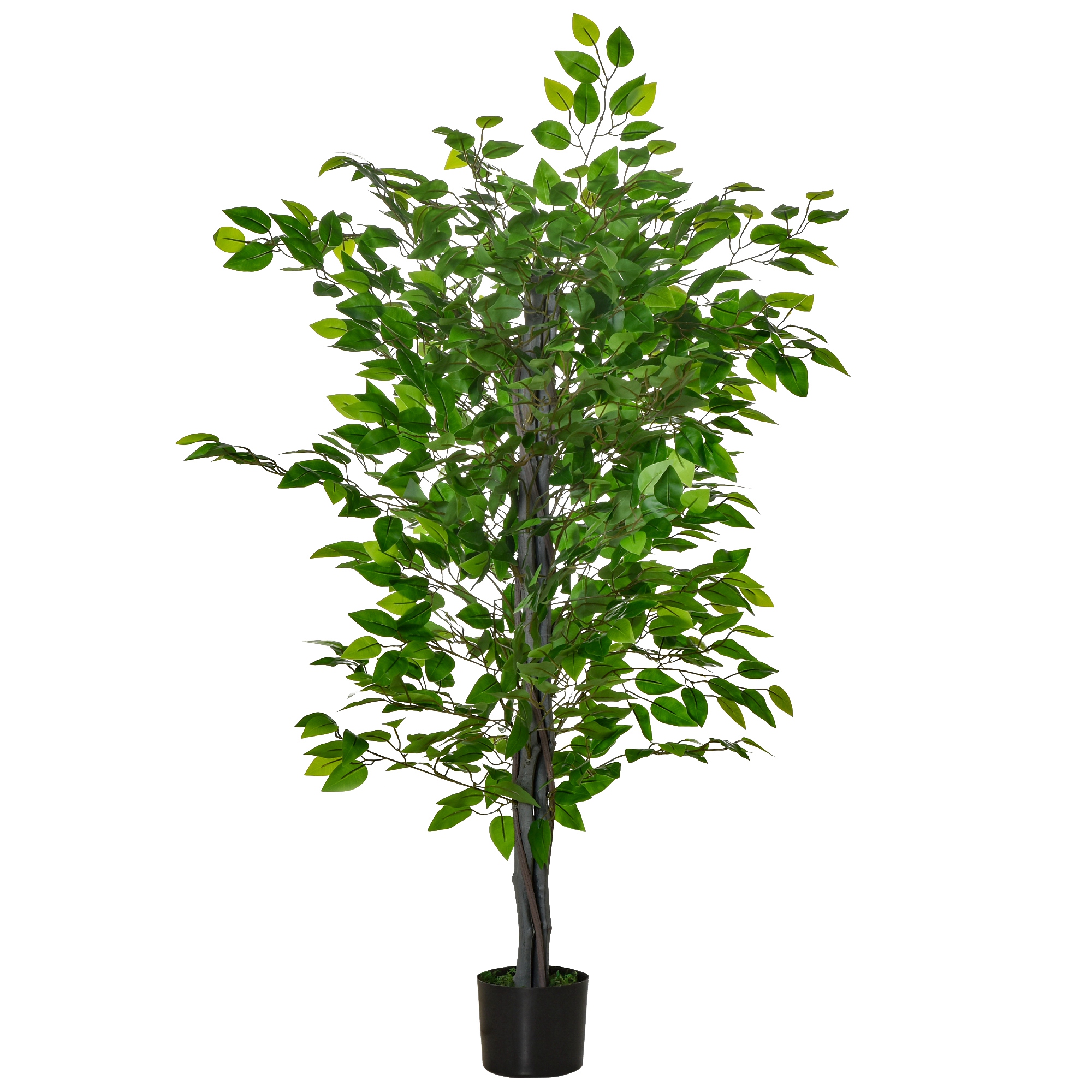 Rfgyhph  Planta Ficus Artificial 135 Cm En Maceta Con 756 Hojas Planta Sintética Realista Para Interior Verde , Leroy Merlin