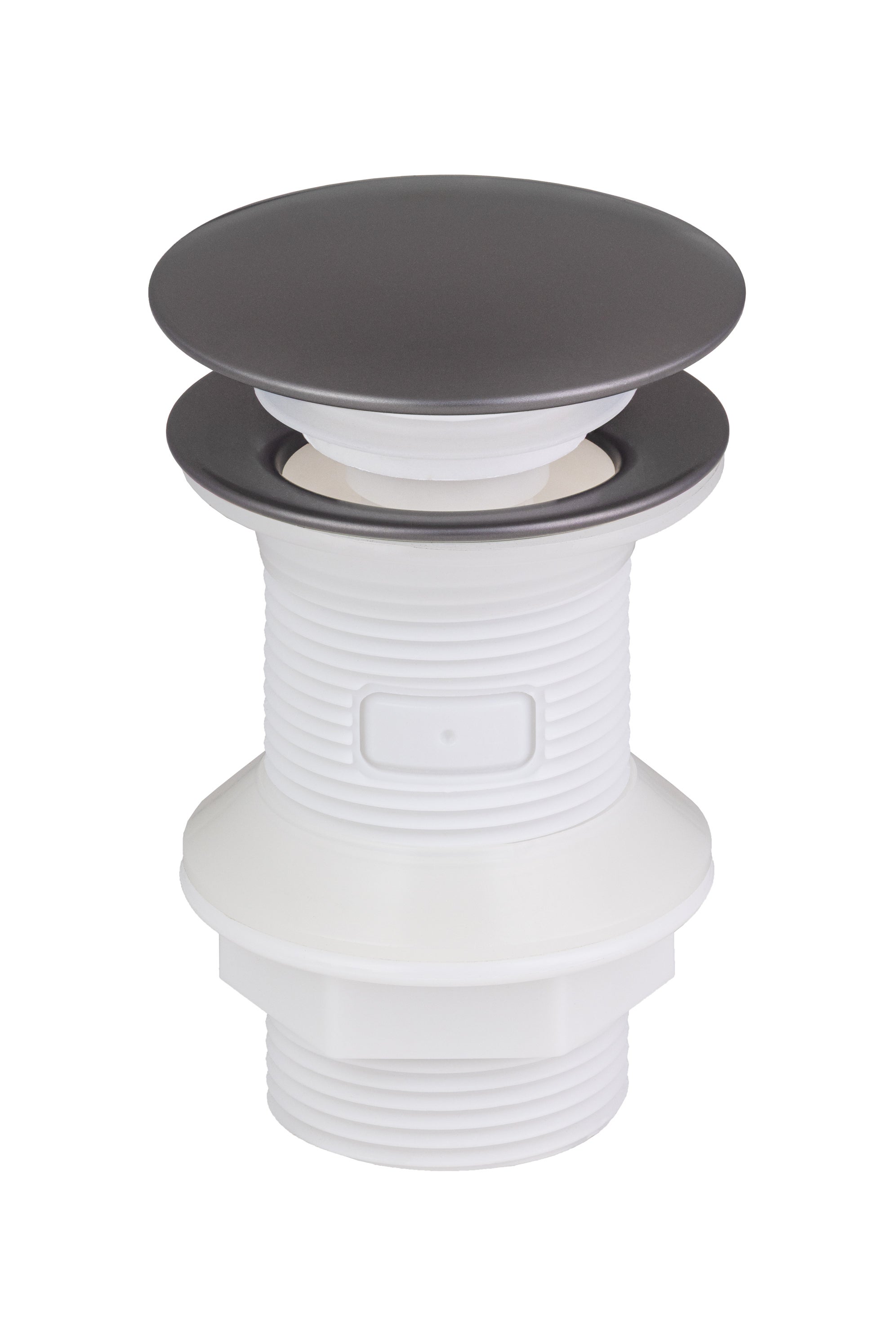 Bonde de lavabo clic clac TINA en ABS clapet en inox gris métal BASS - 5