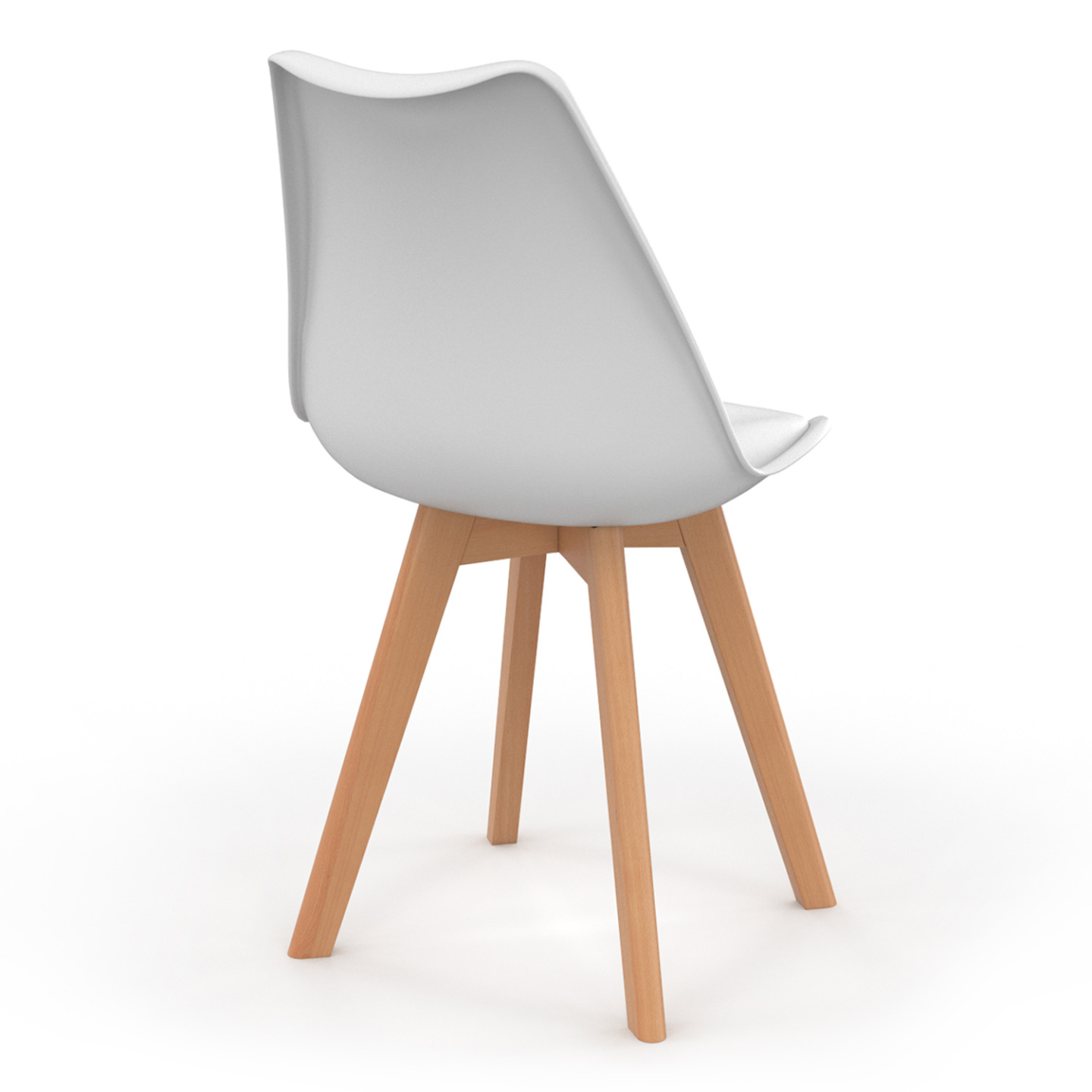 Lot de 6 chaises scandinaves SARA blanches pour salle à manger - 4