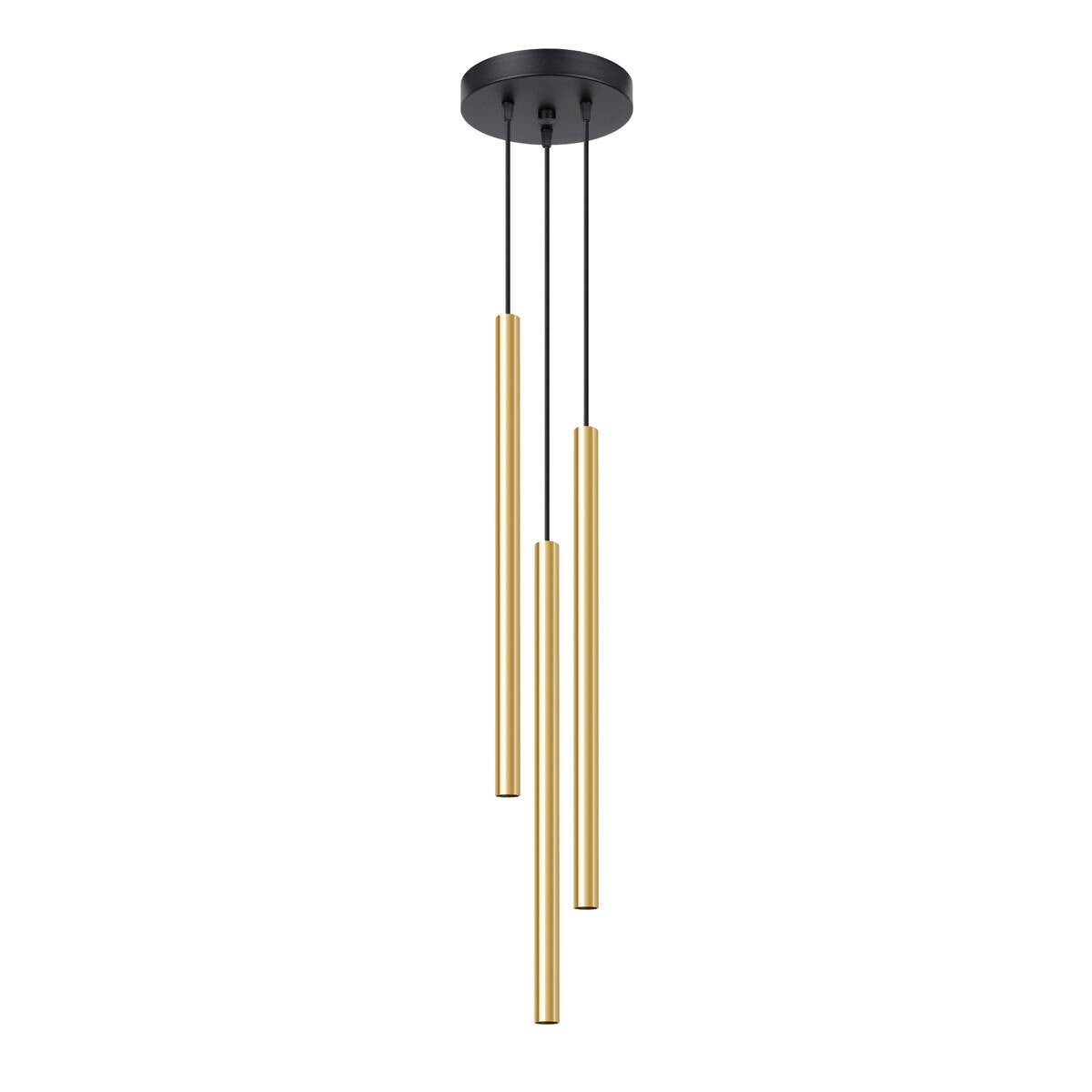 Lampa wisząca Pastelo złoty połysk 3xG9x8W 3 tuby wym: 90 x 20 x 20 cm metal Sollux Lighting