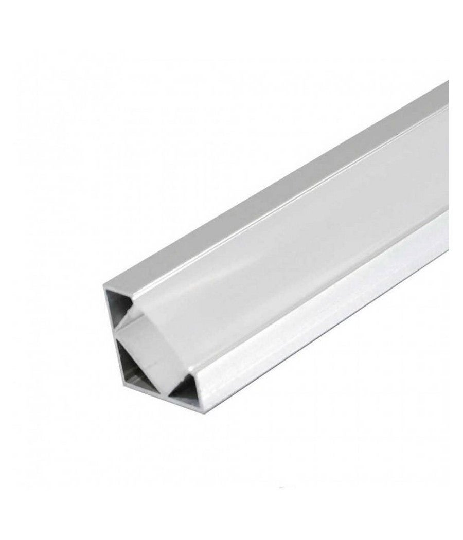 Trade Shop - Profilo In Alluminio Da 2mt Angolare Copertura Opaca Per Strip Led Strisce Al-06 - - 3