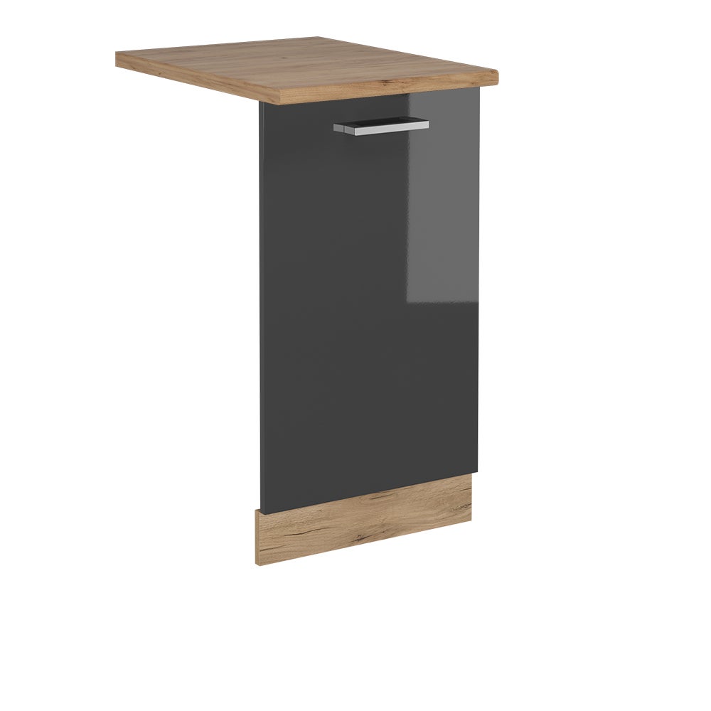 Vicco Panel przedni zmywarki R-Line, Antracyt wysoki połysk, 45 cm , BP Dąb