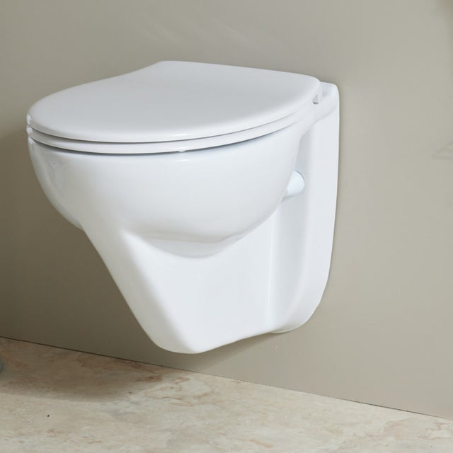 Cuvette WC suspendu PMR surélevée sans bride - AUSTIN