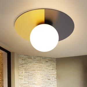 Plafonnier Moderne En Verre Avec LED - Design Contemporain Pour Maison Ou Bureau, Plusieurs Coloris