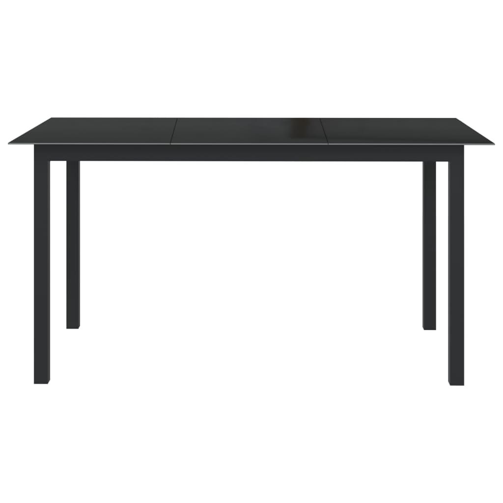 Maison Exclusive - Set da Pranzo da Giardino 10 pz Nero e Antracite - 9