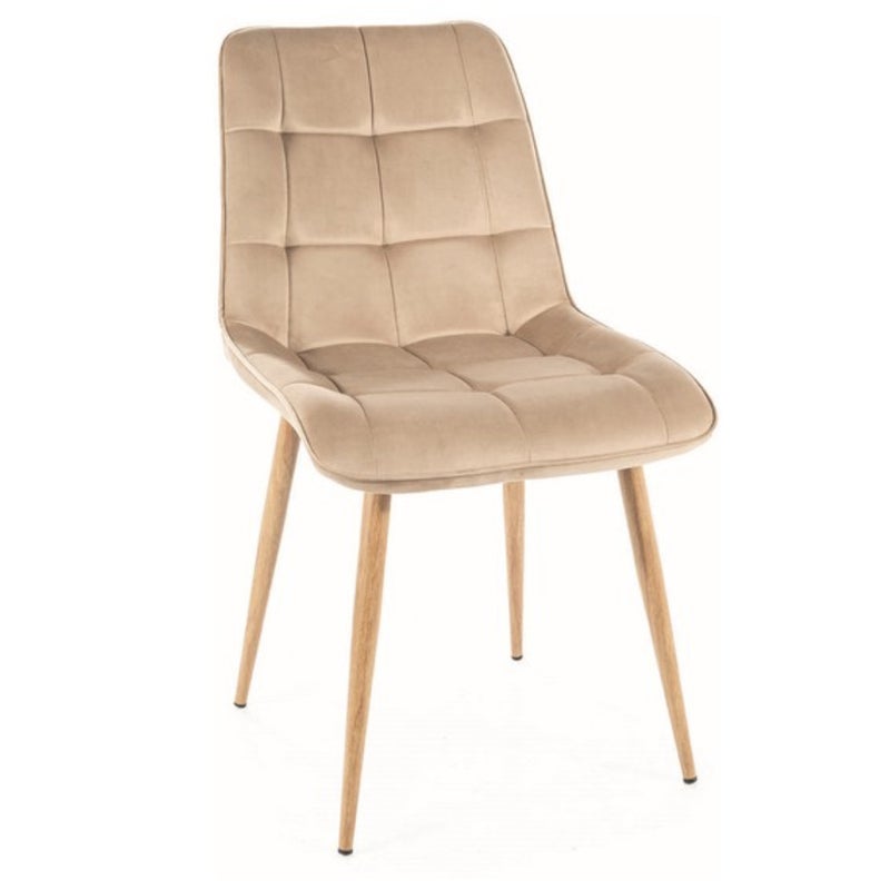Krzesło tapicerowane CHIC D VELVET beżowe