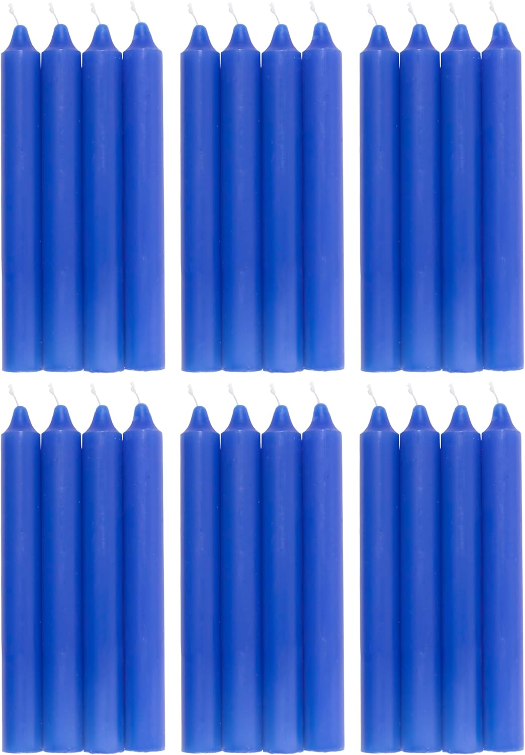 Set Di 6 Candele Da Tavolo In Confezione Regalo - Design Bianco E Nero, Alte 24 Cm, Lunga Durata, Eleganti Per Casa E Cene