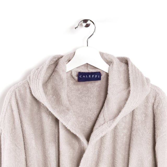 Peignoir avec capuche aus Coton Minorca XL Spugnissima Teinte Unie Sable