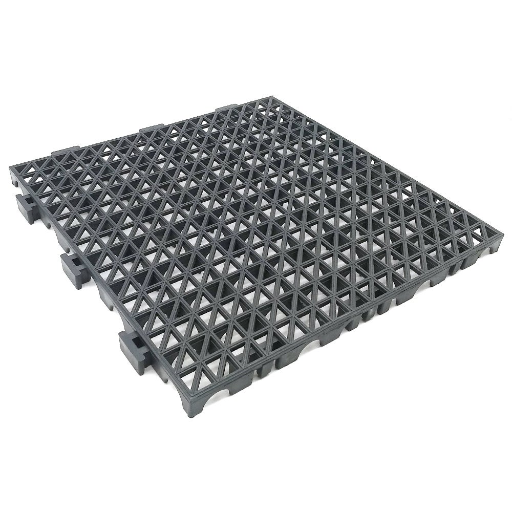 Kit 2 Rampe + Coin PVC Renforcé Gris Foncé - Accessoire Pour Dalles De Sol - Facilite Le Passage Des Véhicules Et Machines - 7