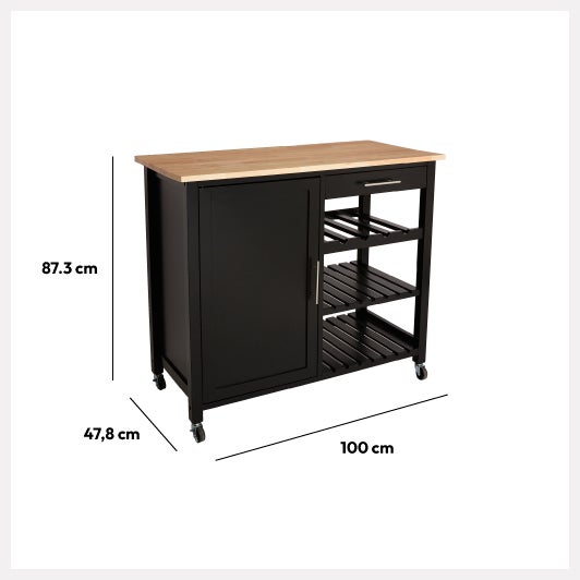 Desserte grand modèle Noir Claude - Atmosphera créateur d'intérieur - 5