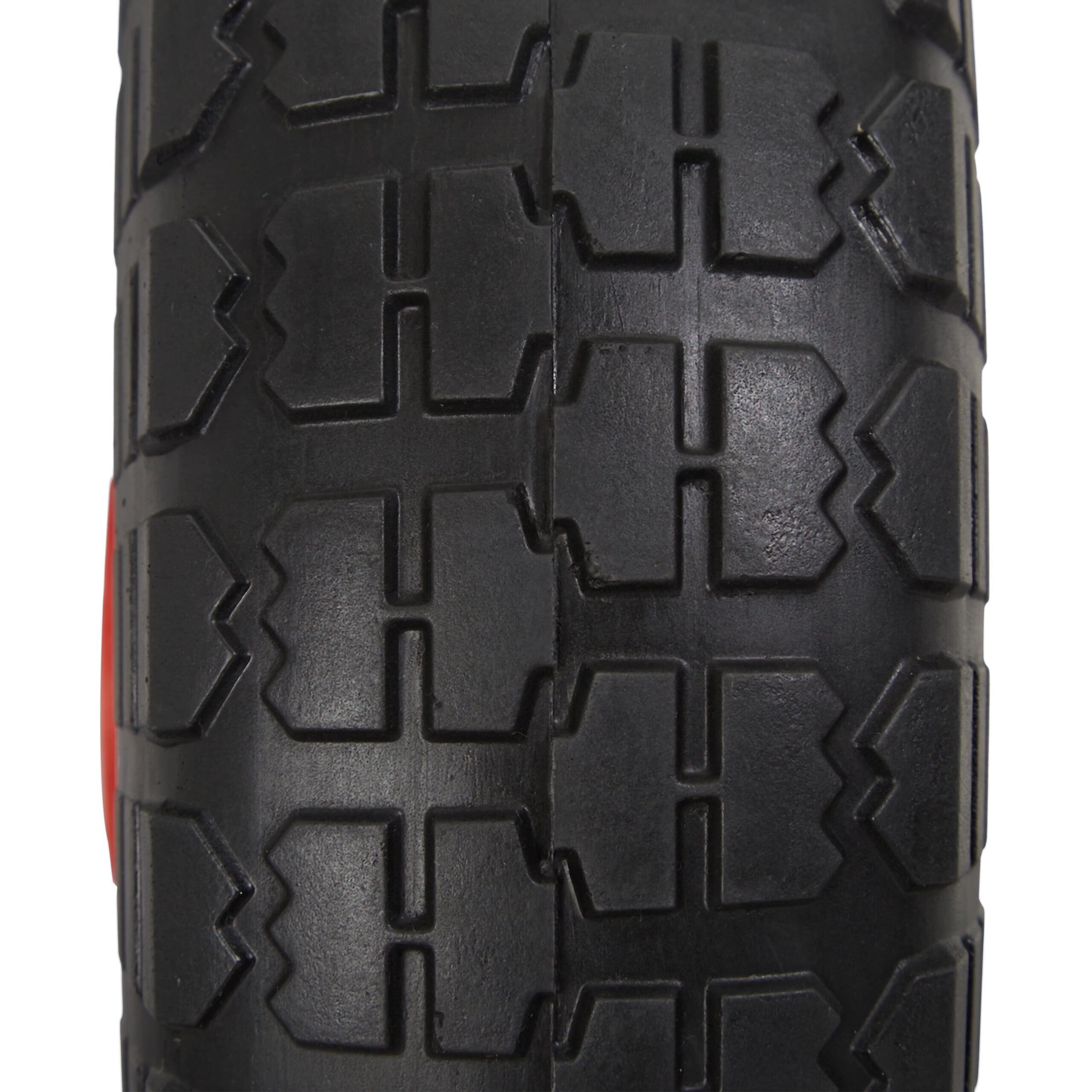 Roue de diable Set 2, caoutchouc 260x85 mm, increvables, 16 mm, 4.1/3.5-4 essieu, jusqu'à 150kg, noir-rouge, Relaxdays - 7