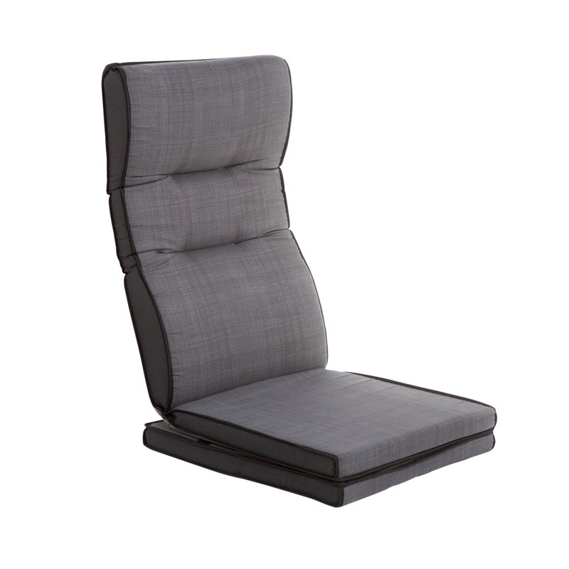 Poduszka na leżak Santander 2 w 1 czarno-szara Patio