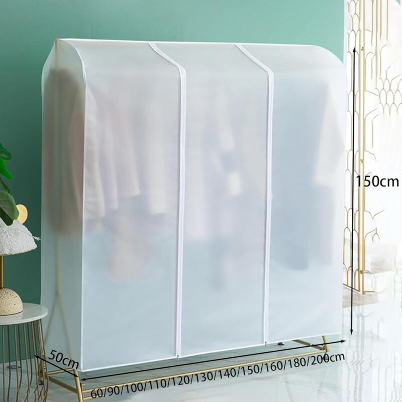 Housse Penderie, Housse De Protège, Housse Portant Vetement Grand Sac à Poussière Suspendu Translucide, Housses de Vêtements (100 50 150cm) - 2