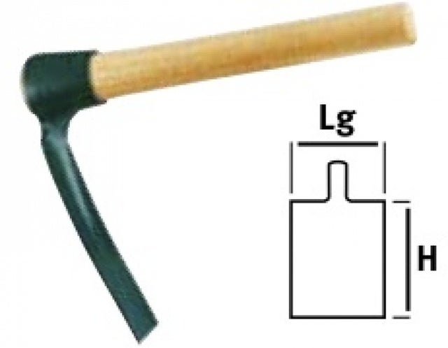 Tranche à planter manche bois