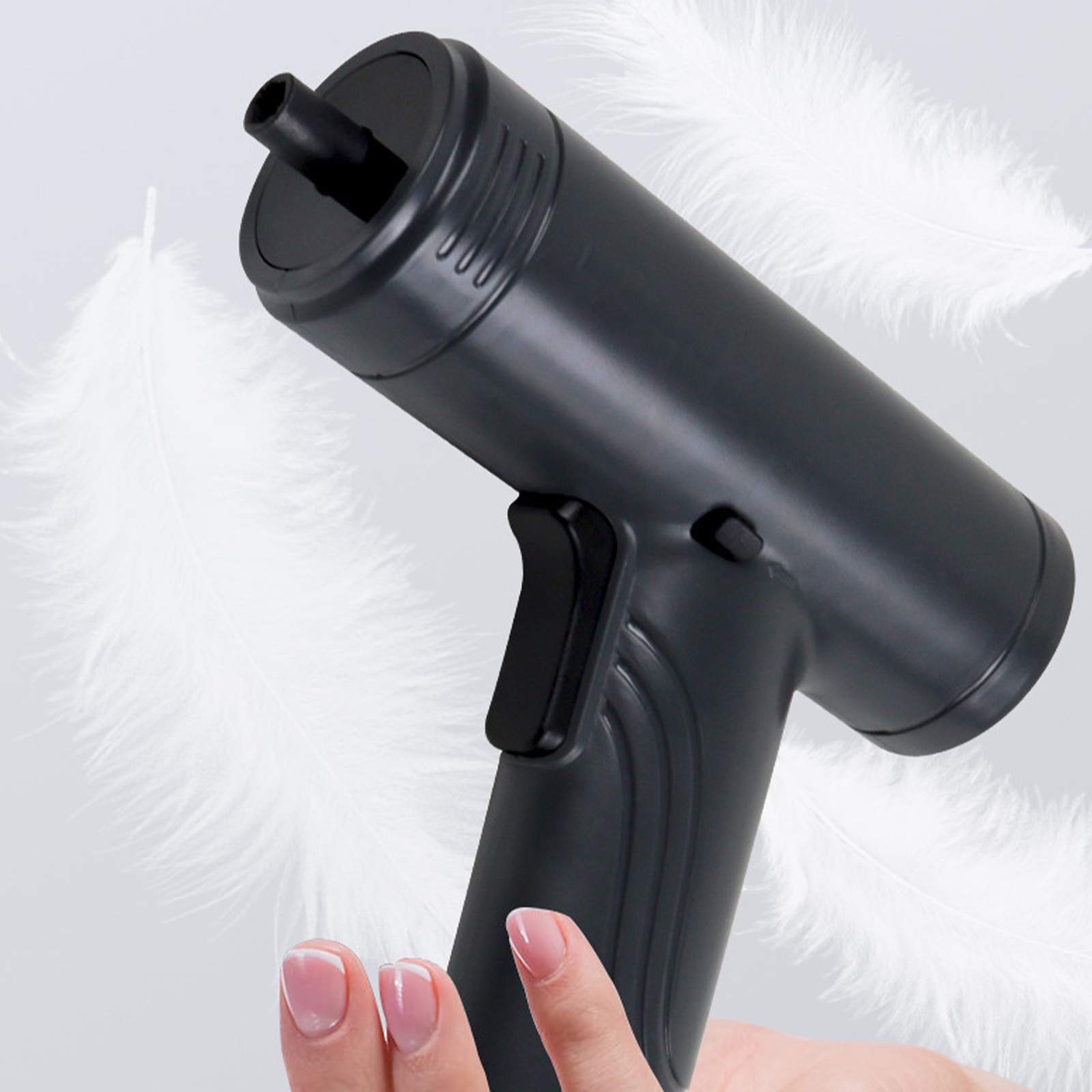 Tournevis électrique sans fil 3,7V 1500mAh avec LED, mini perceuse rechargeable + 10 embouts, poignée pistolet - 2