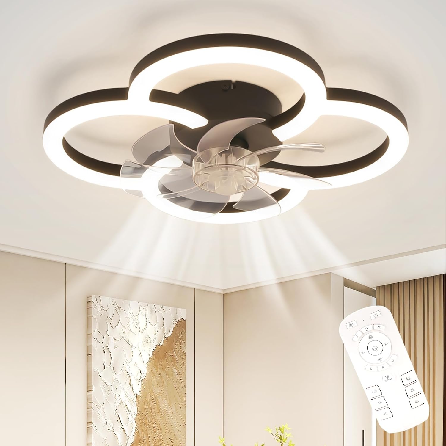 ZMH Ventilateur De Plafond Avec clairage Silencieux 6 Vitesses zmh-ventilateur-de-plafond-avec-clairage-silencieux-6-vitesses