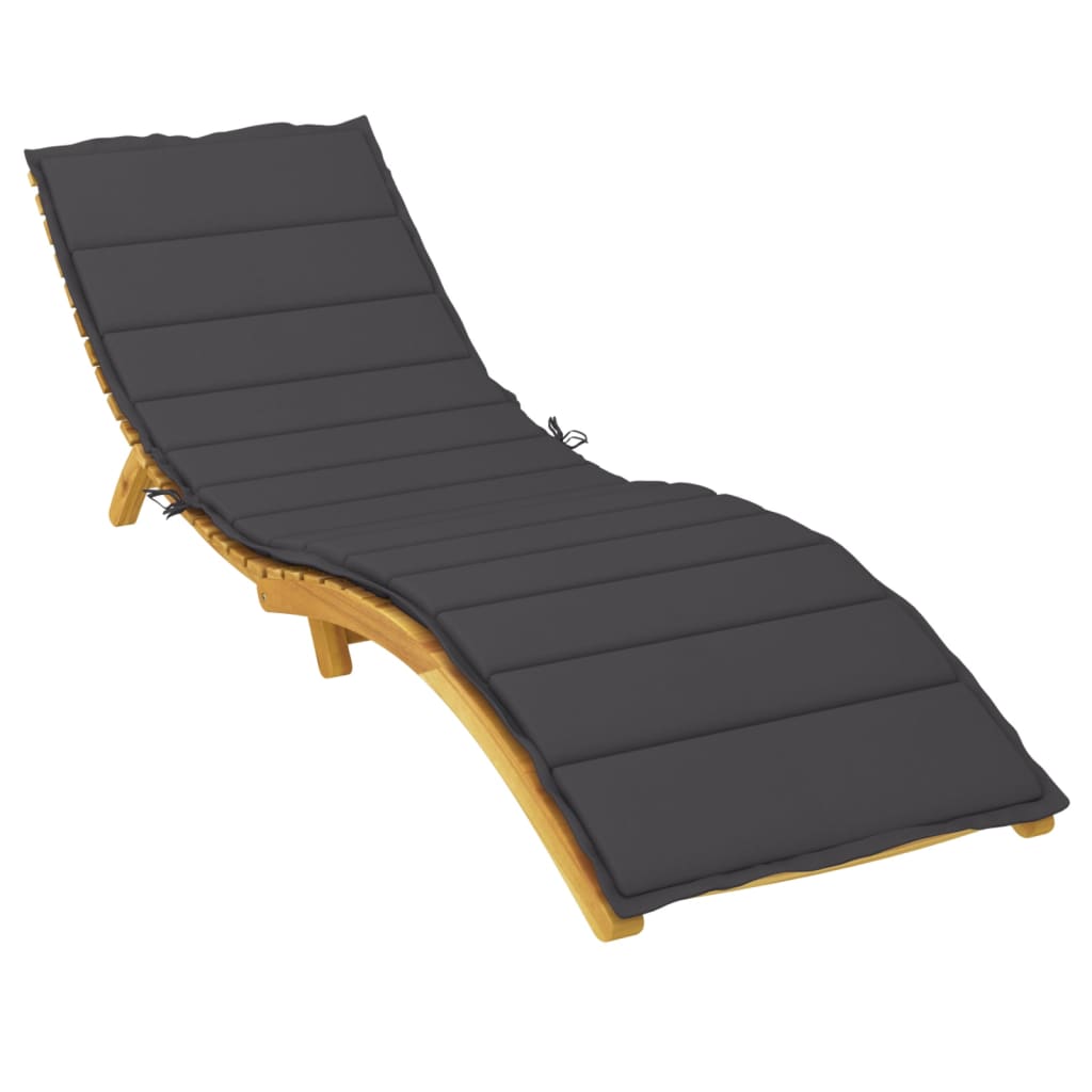 Cojín exterior | Cojín de tumbona de tela Oxford negro 200x50x3 cm CFW91476 - 3