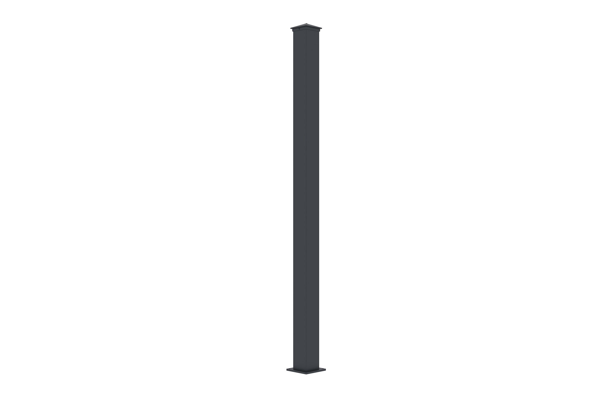 Lot de 4 poteaux EIFEL 10x10 en alu H.190cm - Gris anthracite - 3