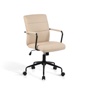 Sedia Da Ufficio Robas Lund O-Ottawa Vintage Velluto - Girevole, Altezza Regolabile 49-59 Cm, Base Con Ruote In PU, Portata 120 Kg - 2