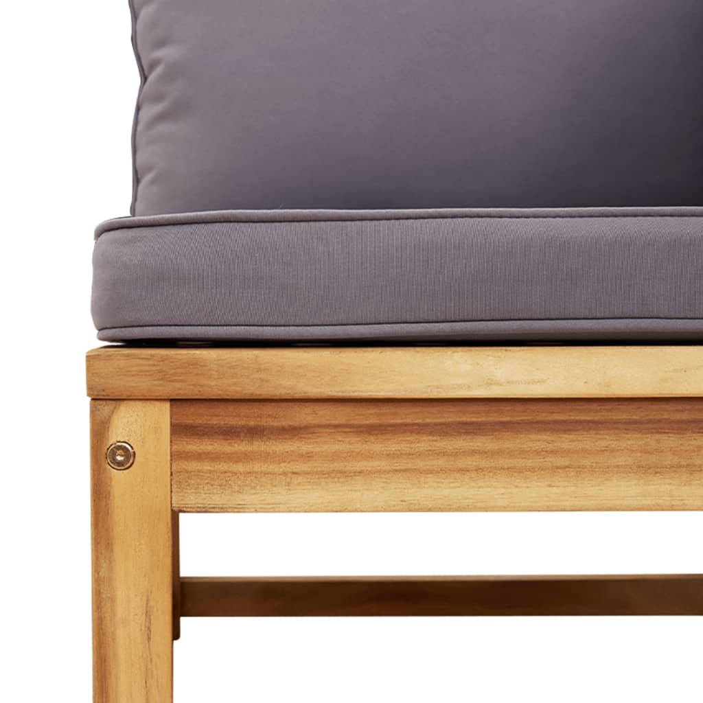 Maison Exclusive - Salon de jardin 3 pcs avec coussins bois massif d'acacia - 7
