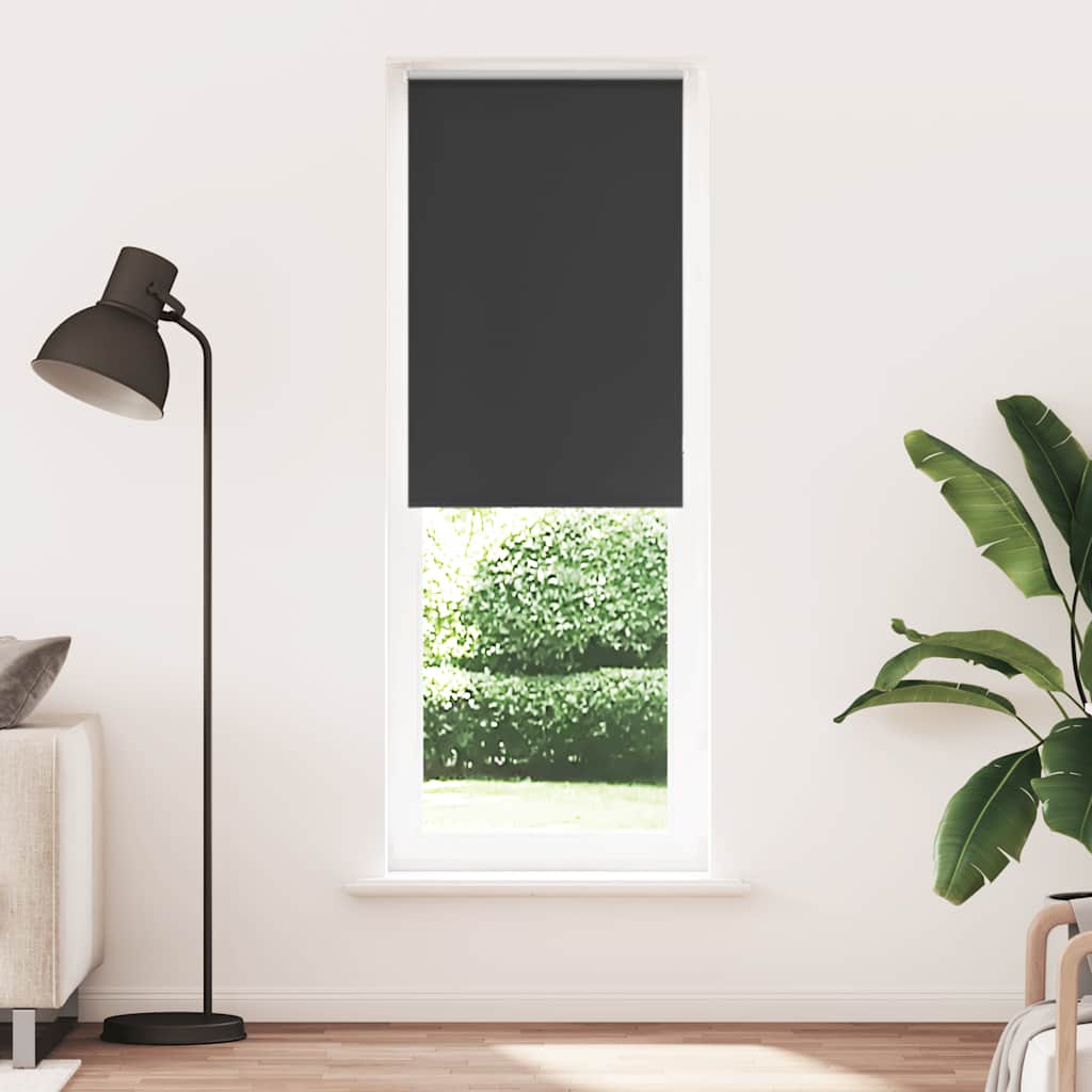 Roleta zaciemniająca czarny 75x210 cm Szerokość tkaniny 70,7 cm vidaXL