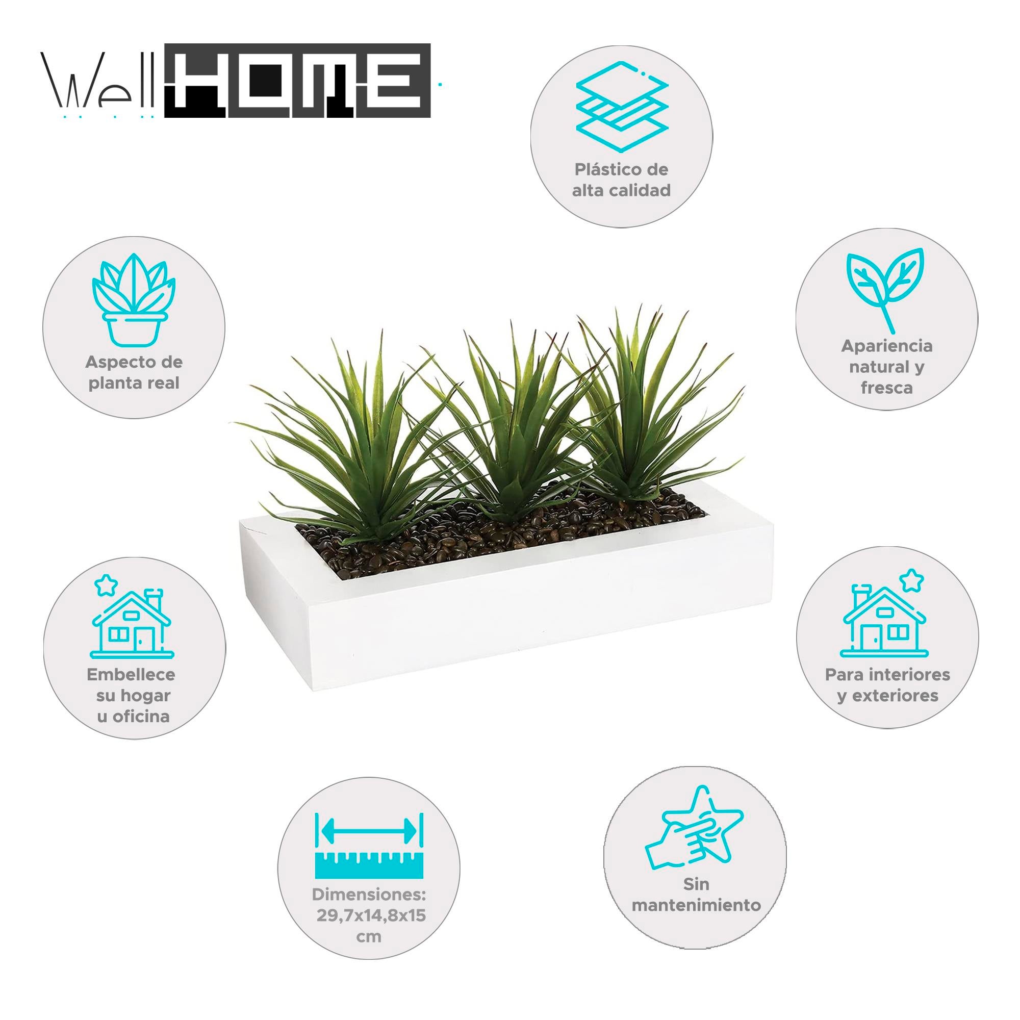 Pianta Aloe Vera artificiale h35cm