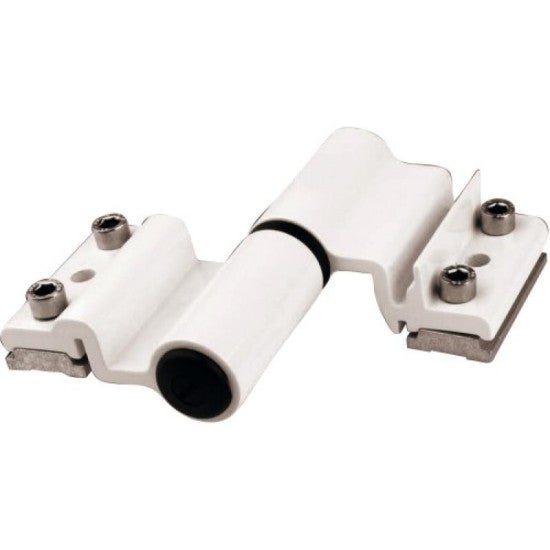 Paumelle à clamer pour porte d'entrée type velox top jeu de 17 mm gorge de 25 x 21 mm blanc technal
