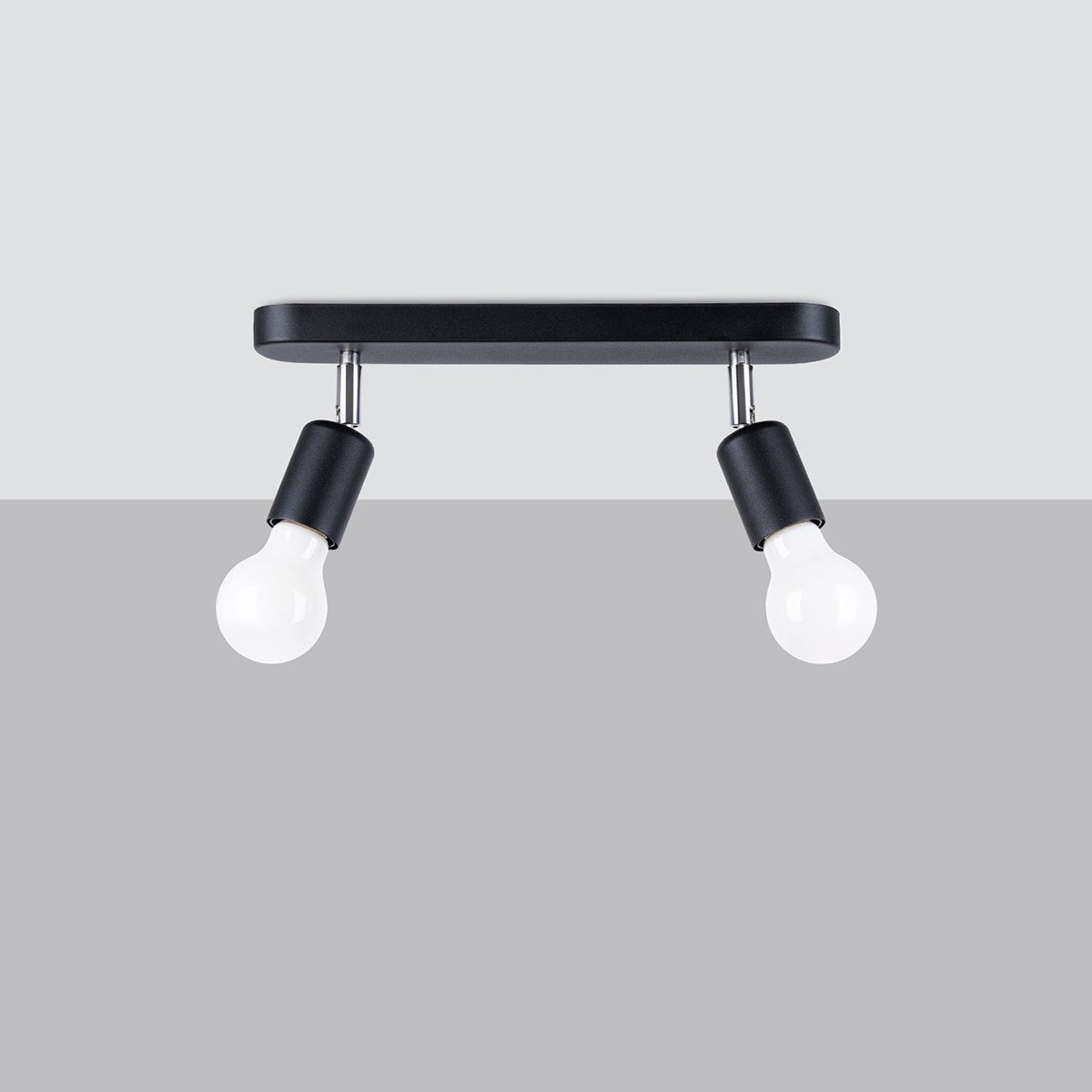 Plafon SYNFEX 2 czarny LED 4000K - 33x6x13.5cm Sollux