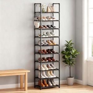 Organizzatore Sottopensile Per Scarpe E Oggetti - Scaffale In Metallo, Dimensioni Variabili, Nero/bianco
