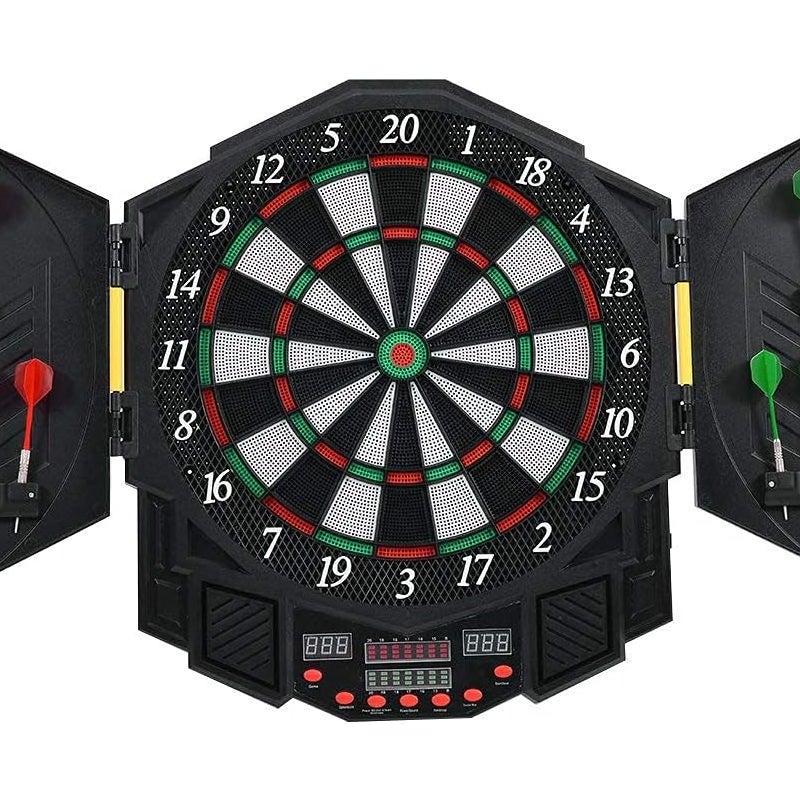 Profesjonalny Elektroniczny Zestaw do Gry w Rzutki z Ekranem LED, 27 Gier i 216 Wariantów dla 1-8 Graczy, Cyfrowa Tarcza do Rzutek