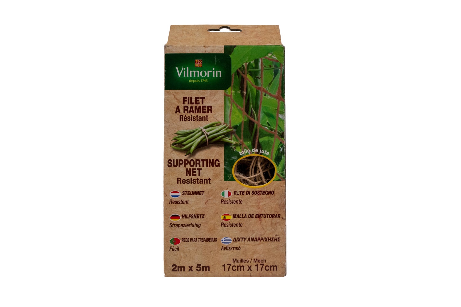 Kit semis Haricot Grimpant Melissa 20m + Filet à ramer Jute - 2m x 5m - 2