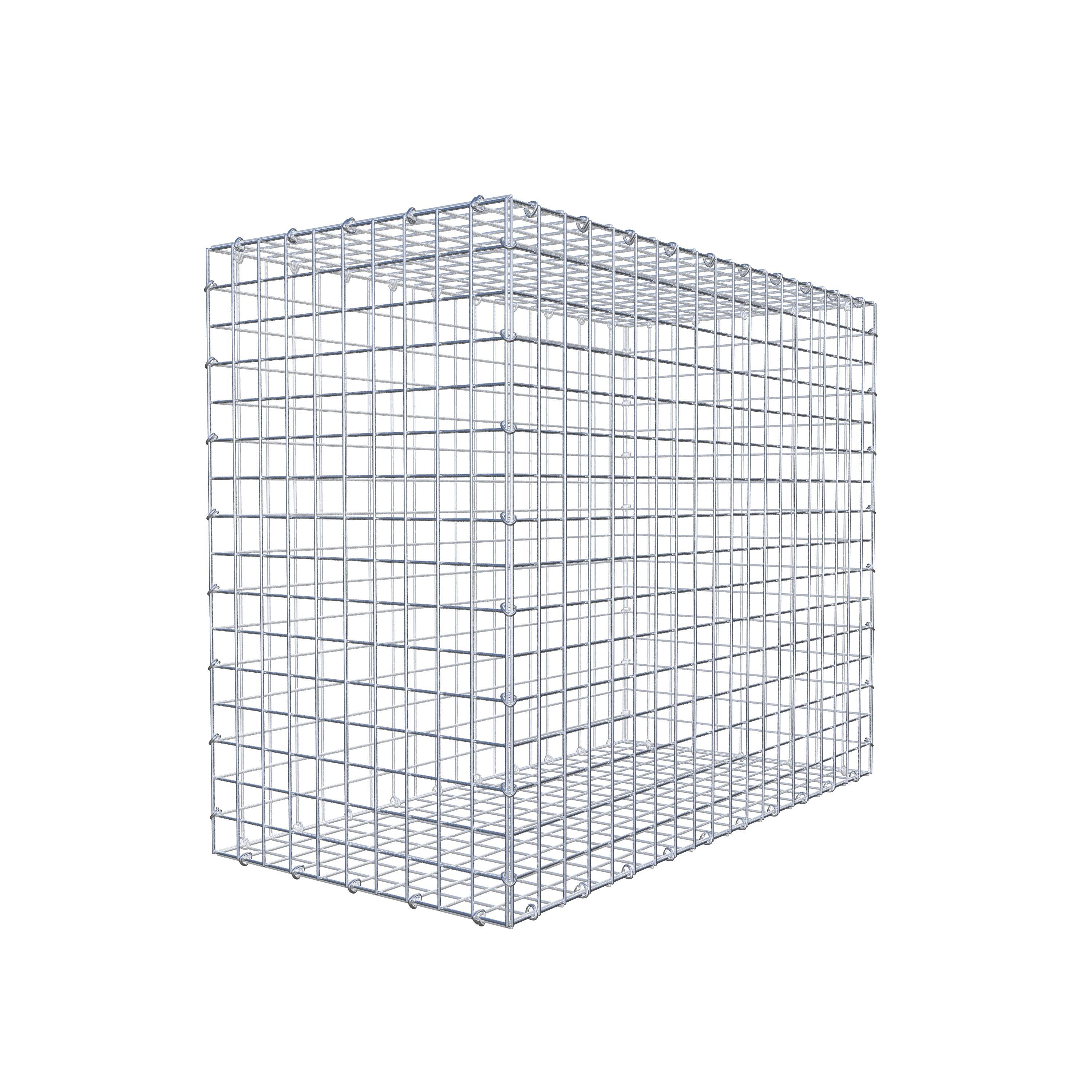 Gavión de acero galvanizado 100x80x50cm (LxAxP), malla 5 x 5cm, Anillo en C, jaula metálica para muro o jardín - 9