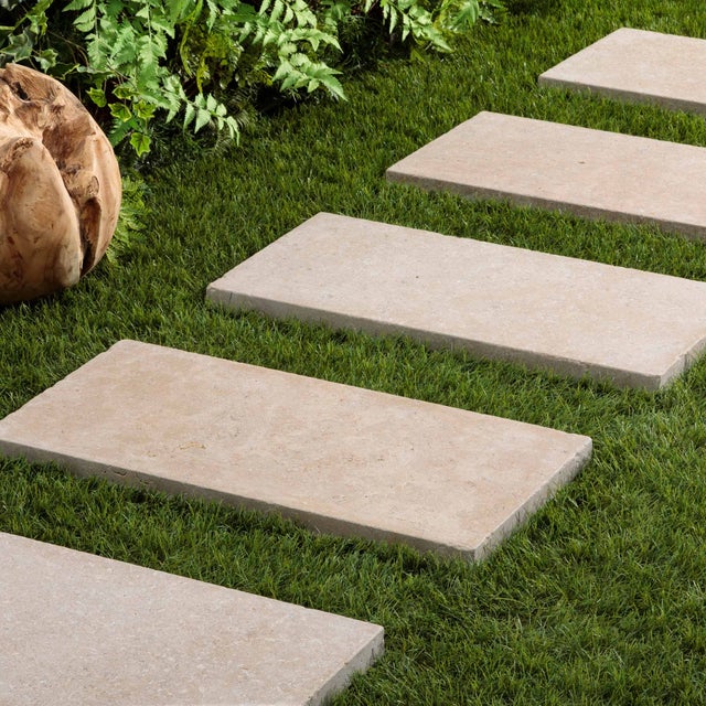 Pas japonais Rectangle Pierre d'Egypte Beige 60x30x3 cm (à l'unité) - RO'MA NATURE