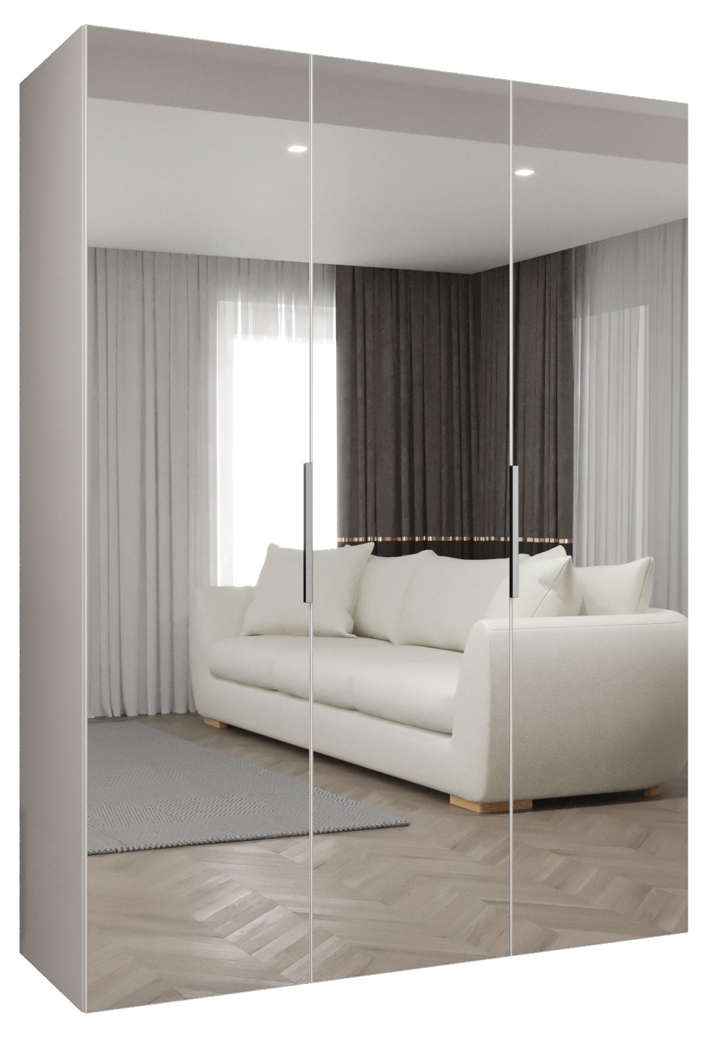 Szafa uchylna otwierana Marbella 3 150 x 52 x 202 cm biały + u. kaszmir Abiks Meble