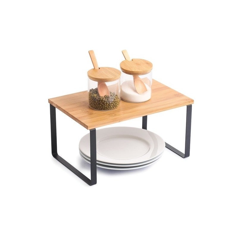 Etag re Support De Cuisine Sur Pied Design Industriel Bambou Acier Etag re Support De Cuisine Sur Pied Design Industriel Bambou Acier