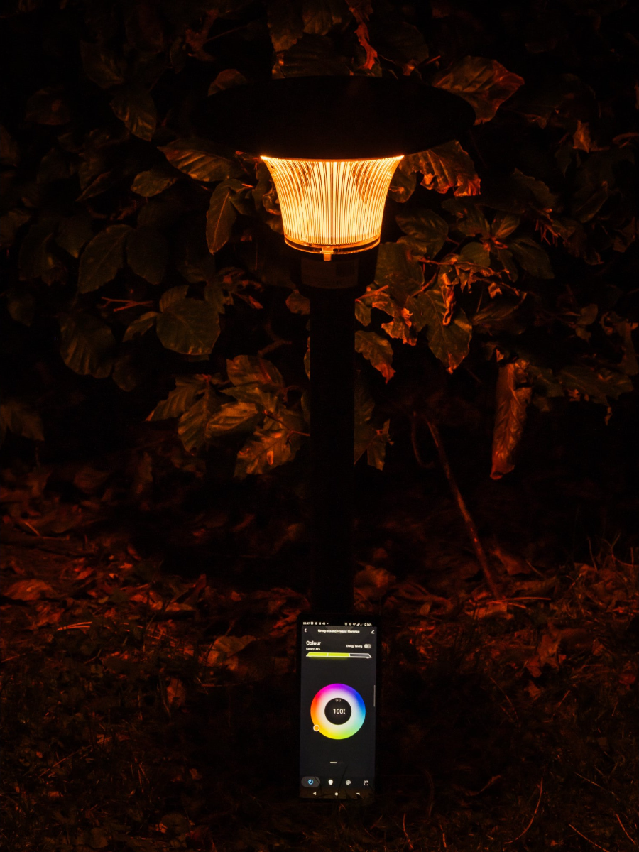 Smart lampe solaire Iplux® Florence sur pied 62cm - Haute qualité - Durée de combustion 15 heures - 12