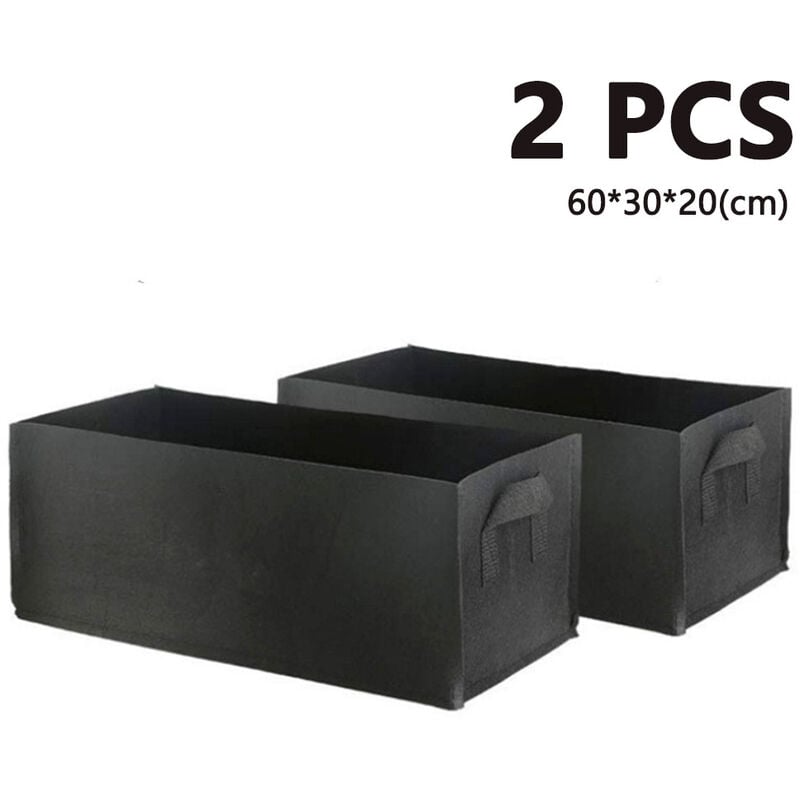 Zestaw 2 czerwonych, włókninowych worków uprawowych z uchwytami na ziemniaki, pomidory i truskawki (model 1).