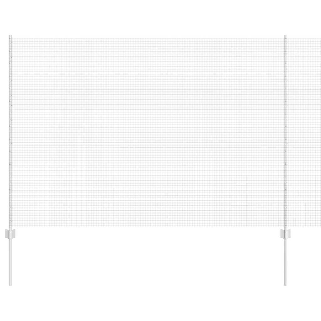 Ogrodzenie z słupkiem Srebrny 1,6 x 10 m Stal vidaXL