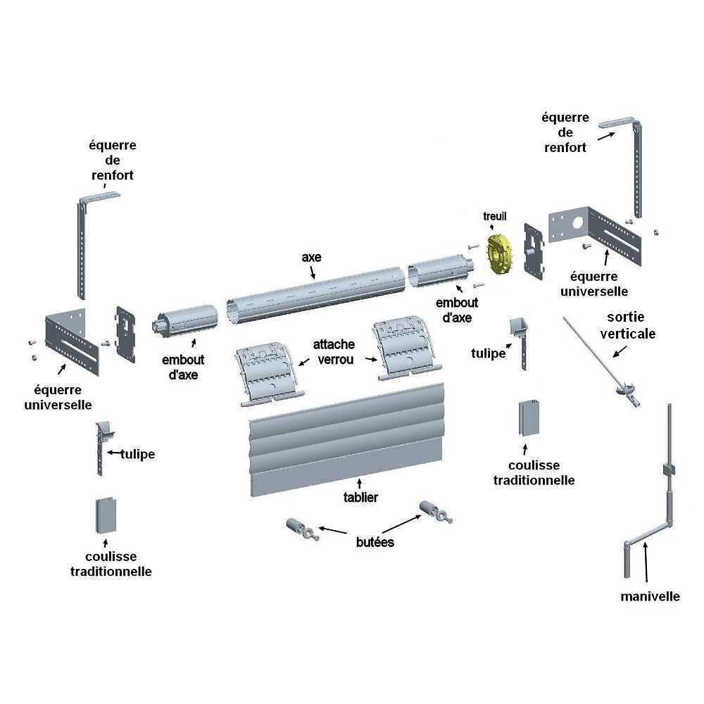 Treuil volet traditionnel pour sortie 6P7 - 3