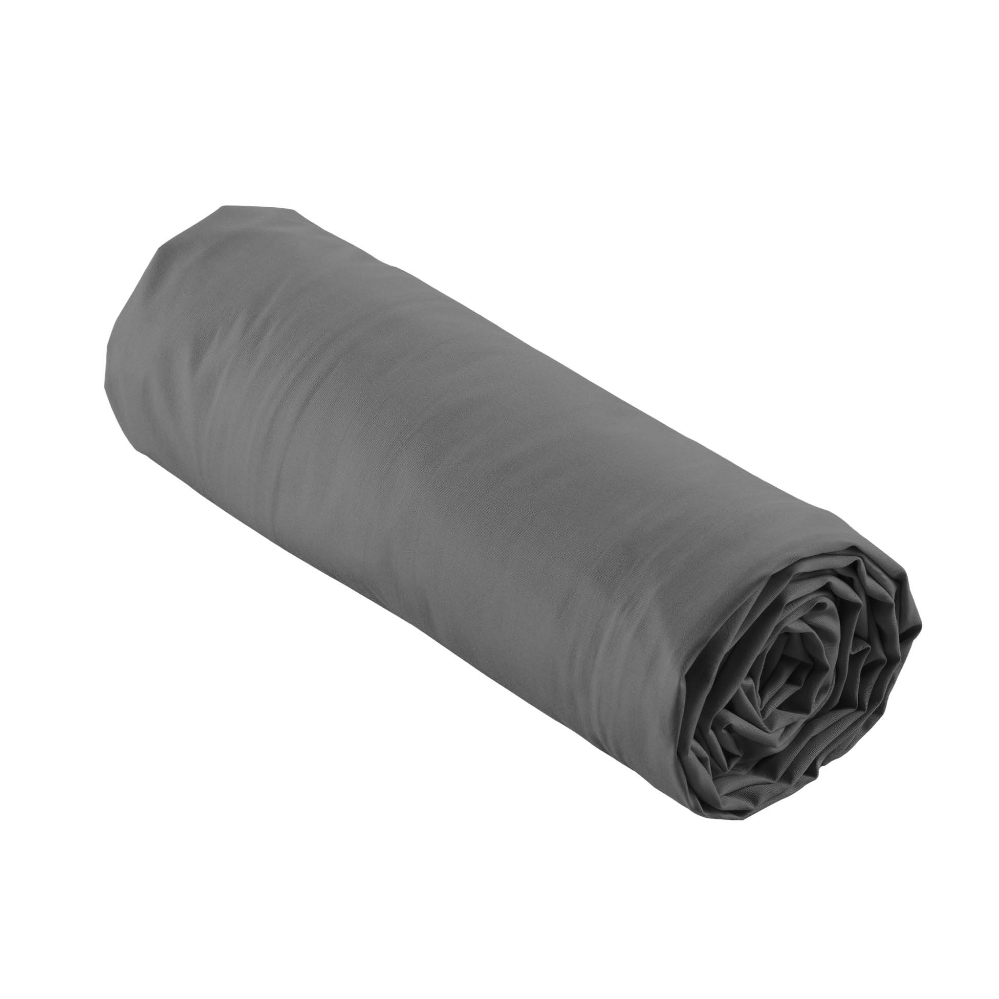 Pack parure 260 x 240 cm en percale 78 Fils + DH 160x200 cm Acier - 5