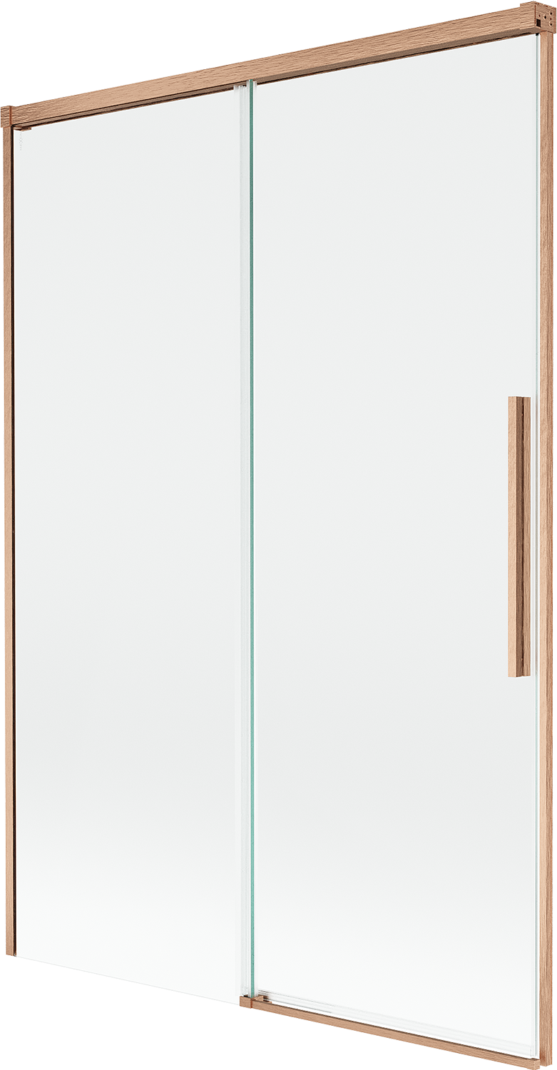 Mexen Rox parawan nawannowy 2-skrzydłowy rozsuwany 120 x 150 cm, transparent, miedź szczotkowana - 8C9-120-001-65-00